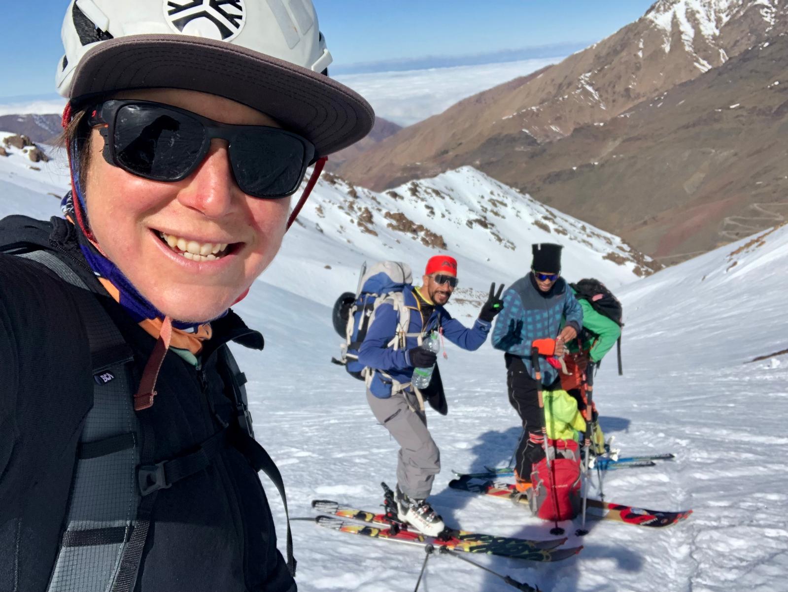 Ski touring expedition from Tachddirt village towards bougnouan Peak in Morocco's snowy High Atlas Mountains. — photo 2