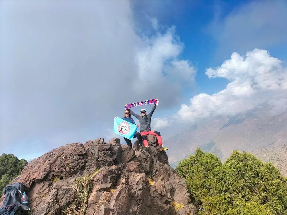 Panoramic view of Mount Toubkal and High Atlas trekking trails