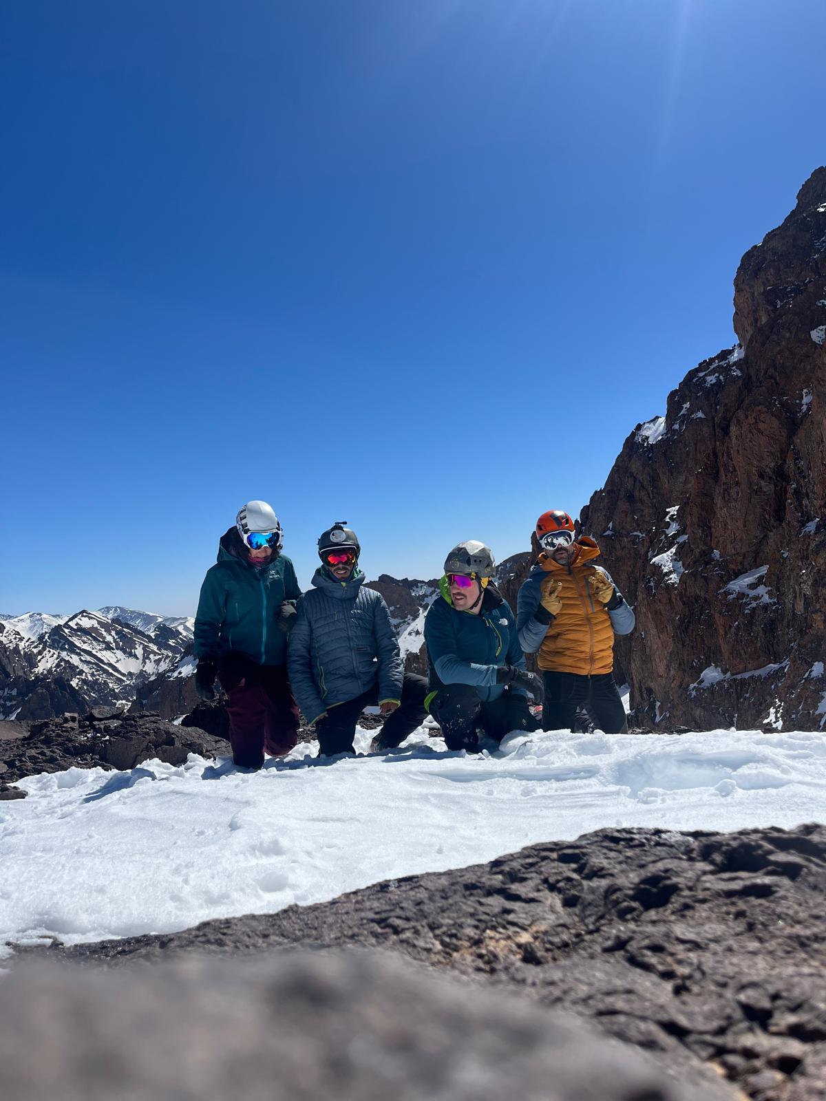  Ski touring in the snowy High Atlas towards Likemt and bougnouan peaks from Tachddirt village, Morocco. — photo 5